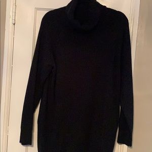 Black turtle neck sweater dress with POCKETS!